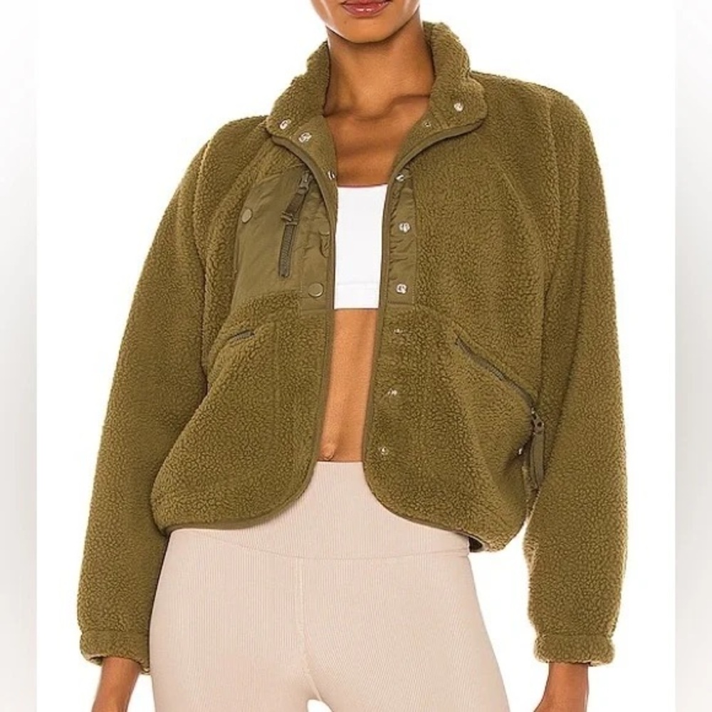 Free People X FP Movement Hit The Slopes Jacket in Army Green